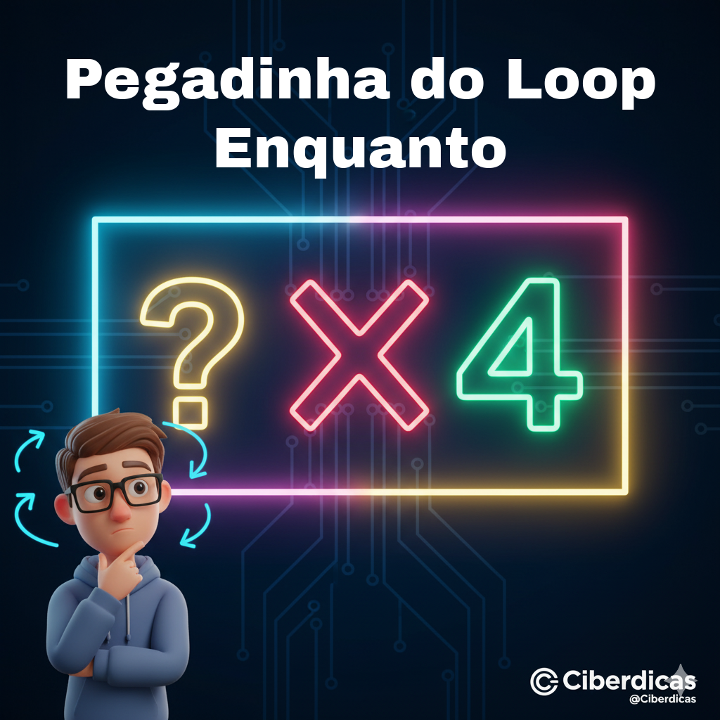 Estruturas de Repetição Condicionais: A Pegadinha do Loop “Enquanto” – Por que cont <= 3 Executa 4 Vezes (e Não 3!)